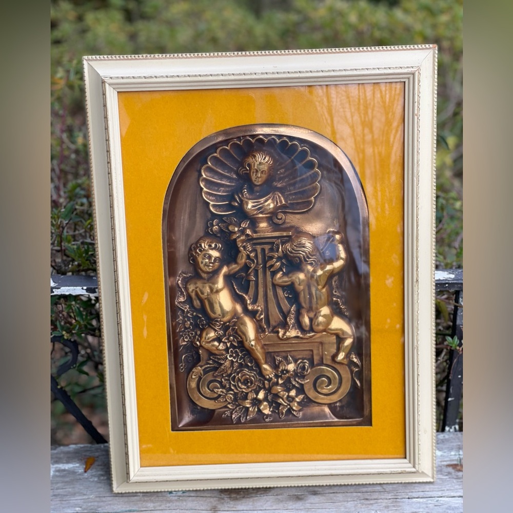 Vintage Gold Cherubs Victorian picture wall Art